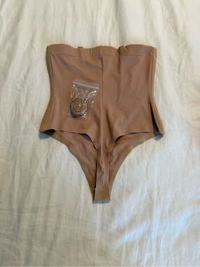Honeylove High-Waist Shaping Bodysuit in Tan